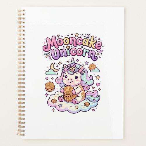 Unicorn Mooncake Unicorn Charming Apparel Graphic_ Planner