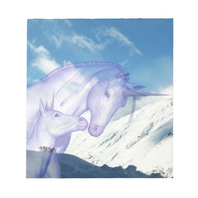 Unicorn Mother And Foal Notepad (Front)