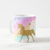 Unicorn Mug , Pink & Gold 11oz Classic Mug (Front Left)
