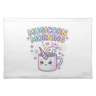 Unicorn Mugicorn Morning Graphic Design Zazzle Des Cloth Placemat