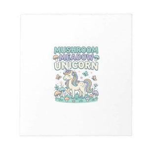 Unicorn Mushroom Meadow Unicorn Trendy T-Shirt Des Notepad