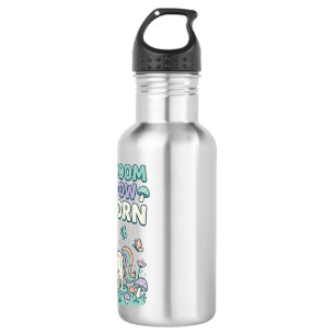 Unicorn Mushroom Meadow Unicorn Trendy T-Shirt Des Stainless Steel Water Bottle