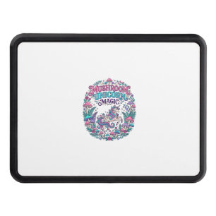 Unicorn Mushroom Unicorn Magic Colorful POD Artwor Hitch Cover