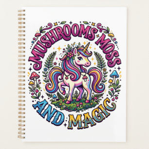 Unicorn Mushrooms Moss and Magic Commercial Shirt  Planner