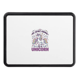 Unicorn My Spirit Animal Is a Unicorn Bold Typogra Hitch Cover