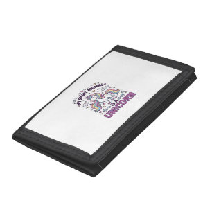 Unicorn My Spirit Animal Is a Unicorn Bold Typogra Trifold Wallet