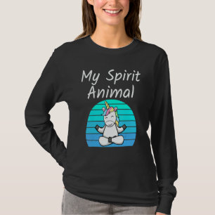 Unicorn My Spirit Animal Relaxing Mediation Yoga u T-Shirt