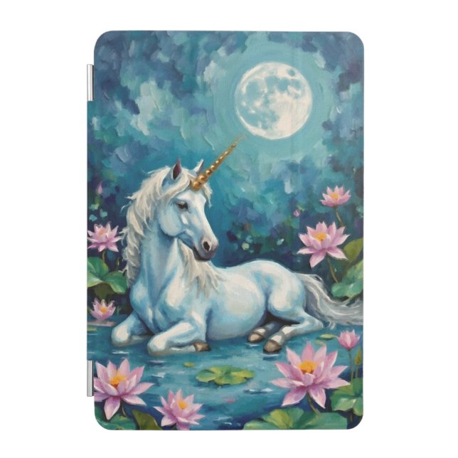Unicorn Mystic Garden iPad Mini Cover (Front)