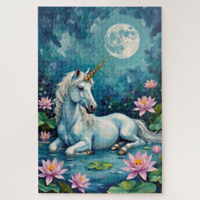 Unicorn Mystic Garden Jigsaw Puzzle (Vertical)