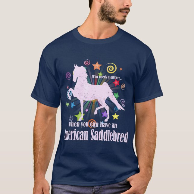 Unicorn Myths And Legends American Saddlebred T-Shirt (Front)