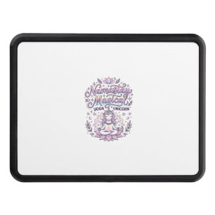 Unicorn Namastay Magical Adorable Typography Desig Hitch Cover
