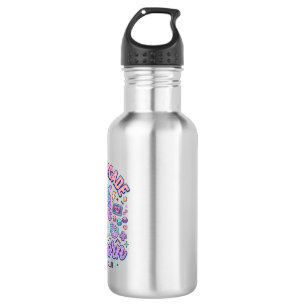 Unicorn Neon Arcade Unicorn Retro Style Product Gr Stainless Steel Water Bottle