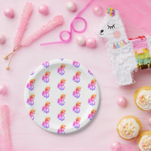 Unicorn Neon Paper Plates