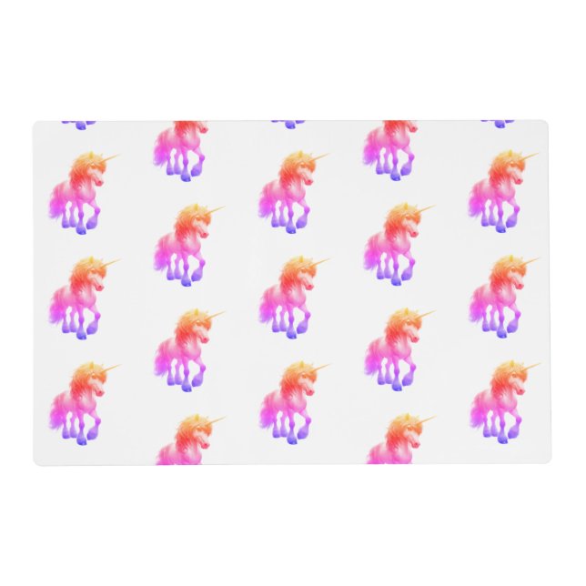 Unicorn Neon  Placemat (Front)