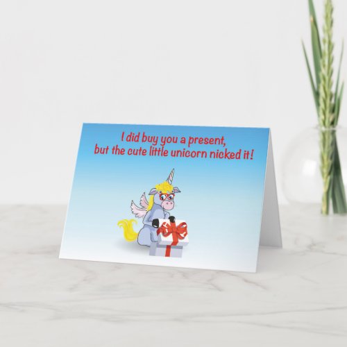 Unicorn Nicked your present Card