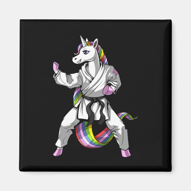 Unicorn Ninja Karate Martial Art Kickboxing Taekwo Magnet (Front)
