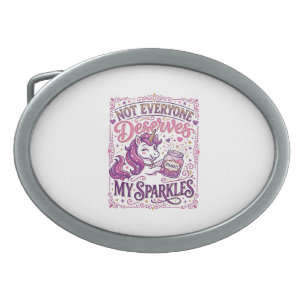 Unicorn Not Everyone Deserves My Sparkles Stylish Belt Buckle