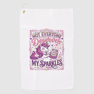 Unicorn Not Everyone Deserves My Sparkles Stylish Golf Towel