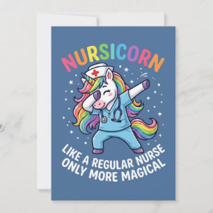 Unicorn Nurse Energy Bright and Magical  Holiday Card