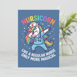Unicorn Nurse Energy Bright and Magical  Invitation