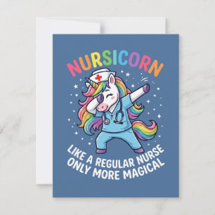 Unicorn Nurse Energy Bright and Magical Note Card