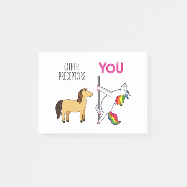 Unicorn Nurse Preceptor Gift Post-it Notes (Front)