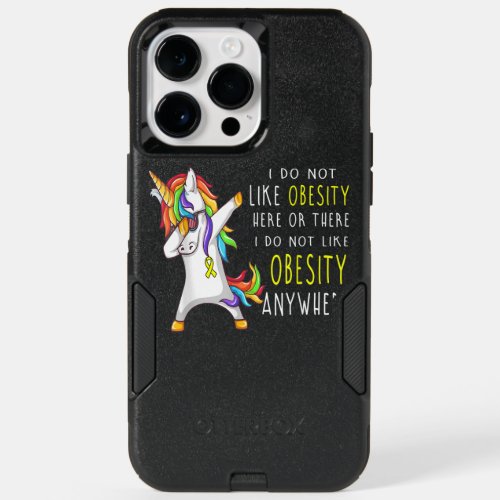 Unicorn Obesity Awareness  For  Men  OtterBox iPhone 14 Pro Max Case