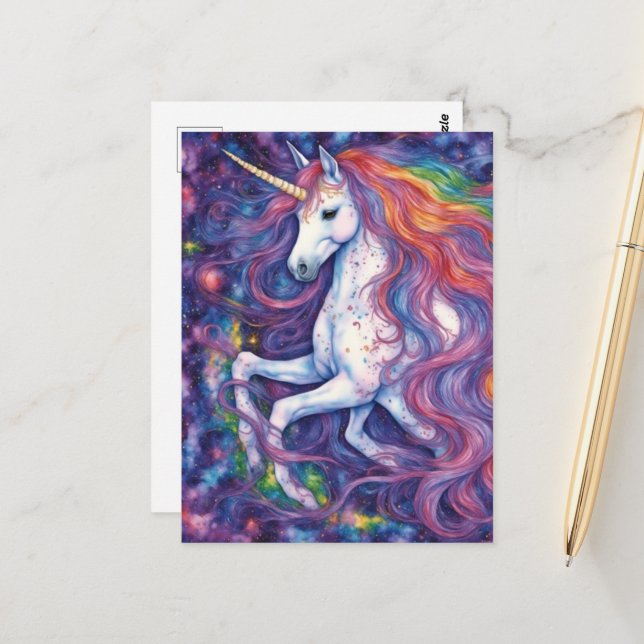 Unicorn Octopus hybrid  Postcard (Front/Back In Situ)