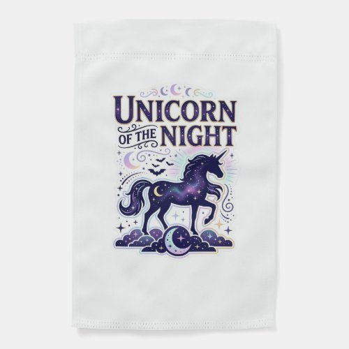 Unicorn of the Night Graphic Design Zazzle Design_ Garden Flag