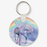 Unicorn Of The Rainbow Art Keychain
