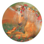 Unicorn Of The Roses Art Sticker