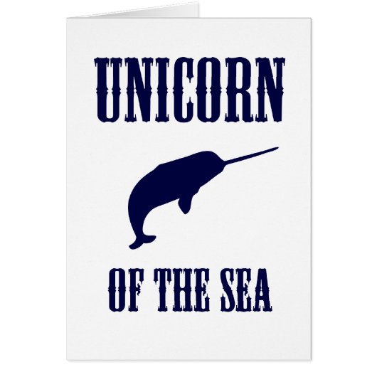 Unicorn of the Sea (Narwhal) Cards (Front)