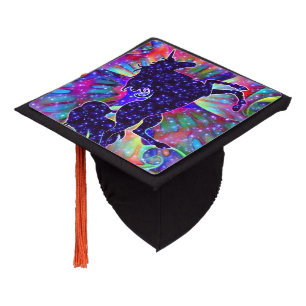 UNICORN OF THE UNIVERSE multicolored Graduation Cap Topper