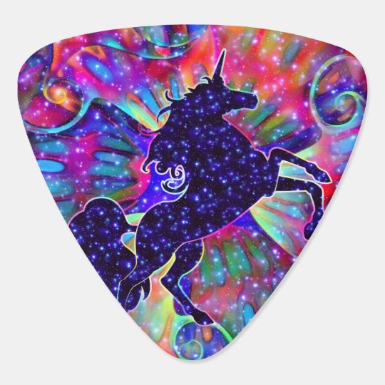 Unicorn Of The Universe Multicolored Guitar Pick Zazzle Com