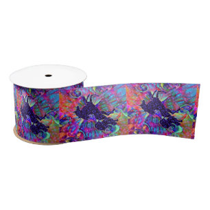 UNICORN OF THE UNIVERSE multicolored Satin Ribbon