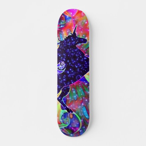 UNICORN OF THE UNIVERSE multicolored Skateboard