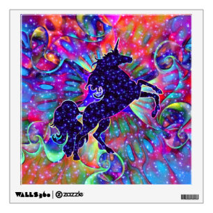 UNICORN OF THE UNIVERSE multicolored Wall Decal