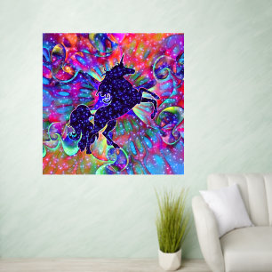 UNICORN OF THE UNIVERSE multicolored Wall Decal