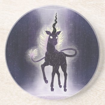 Unicorn Of Void Aether And Space Fantasy Art Coaster by critterwings at Zazzle