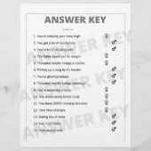 Unicorn Old Wive's Tales Baby Shower Game (Back)