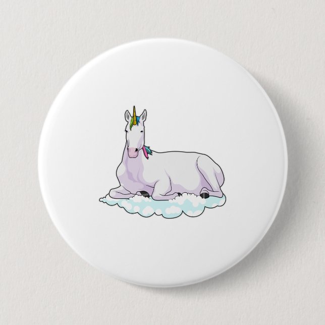 Unicorn on Cloud Button (Front)