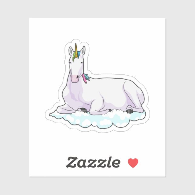 Unicorn on Cloud Sticker (Sheet)