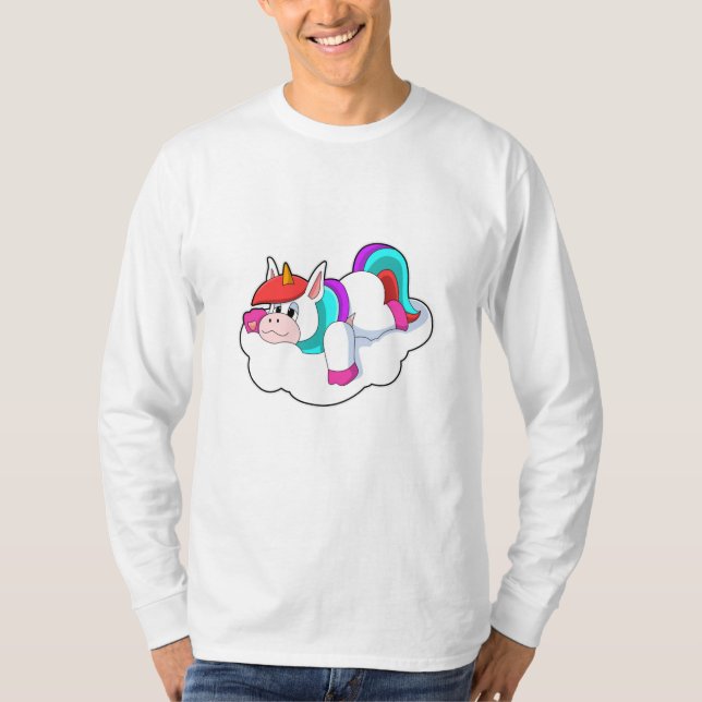 Unicorn on Clouds T-Shirt (Front)