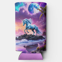 Unicorn on Fantasy Tropical Beach