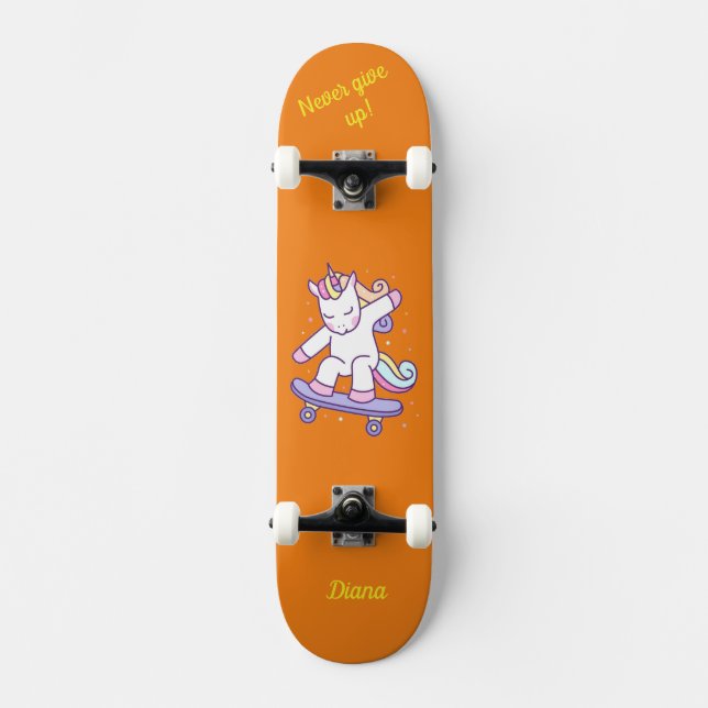 Unicorn on skateboard for kids (Front)