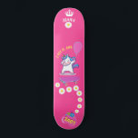 Unicorn on skateboard with personalized captions<br><div class="desc">Unicorn on skateboard with personalized captions Unicorn Personalized Skateboard CLICK on PERSONALIZE TEMPLATE OPTION AND ENTER the NAME. you can also custom other captions. Cool skateboard designed with vivid colors and for the background and a funky unicorn riding a skateboard. This Skateboard makes a great gift idea for a unicorn...</div>