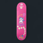 Unicorn on skateboard with personalized captions<br><div class="desc">Unicorn on skateboard with personalized captions Unicorn Personalized Skateboard CLICK on PERSONALIZE TEMPLATE OPTION AND ENTER the NAME. you can also custom other captions. Cool skateboard designed with vivid colors and for the background and a funky unicorn riding a skateboard. This Skateboard makes a great gift idea for a unicorn...</div>