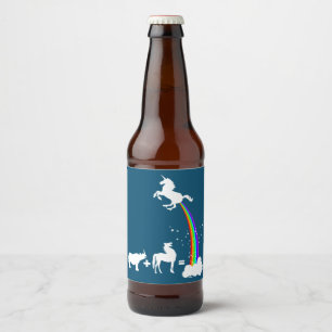 Unicorn origin beer bottle label