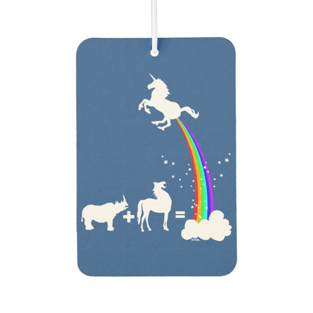 Unicorn origin car air freshener (Front)