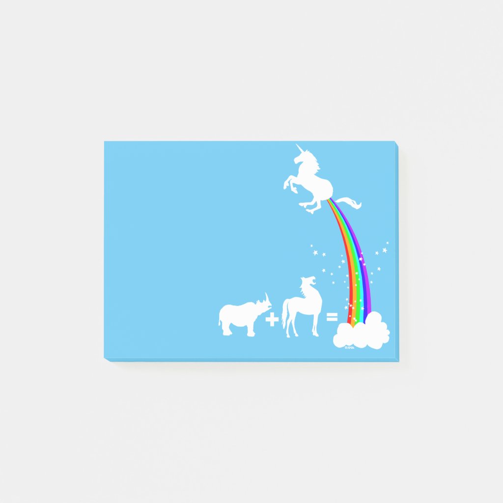 Unicorn origin post-it notes